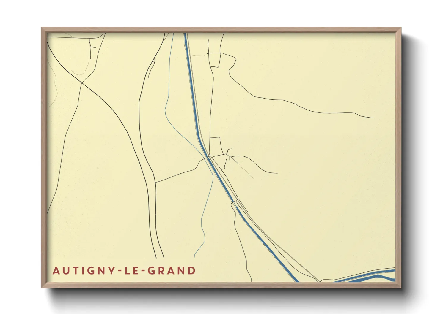 Une affiche de carte sur Autigny-le-Grand