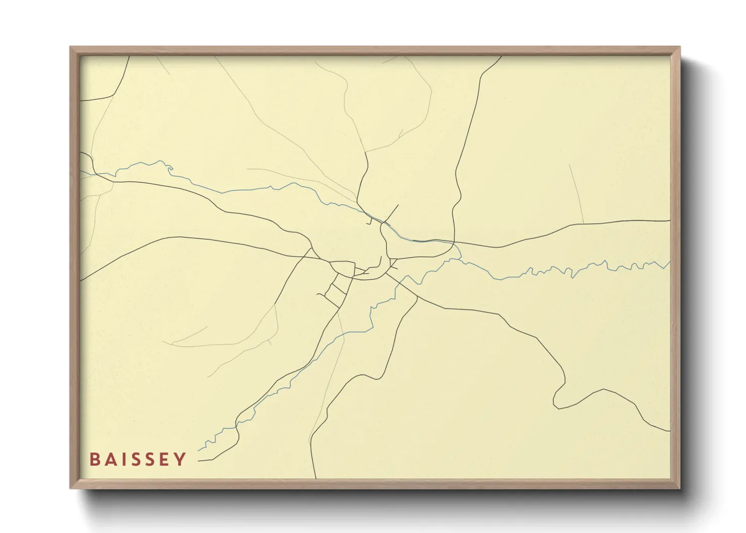 Une affiche de carte sur Baissey