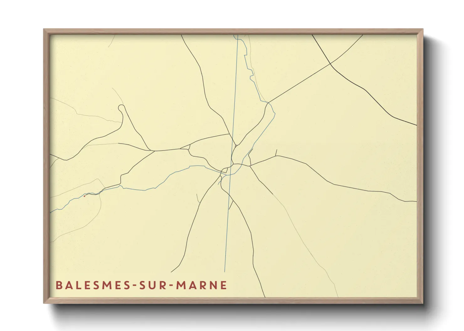 Une affiche de carte sur Balesmes-sur-Marne