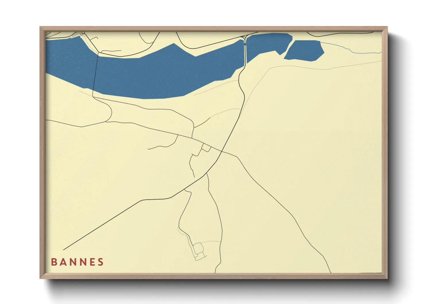 Une affiche de carte sur Bannes