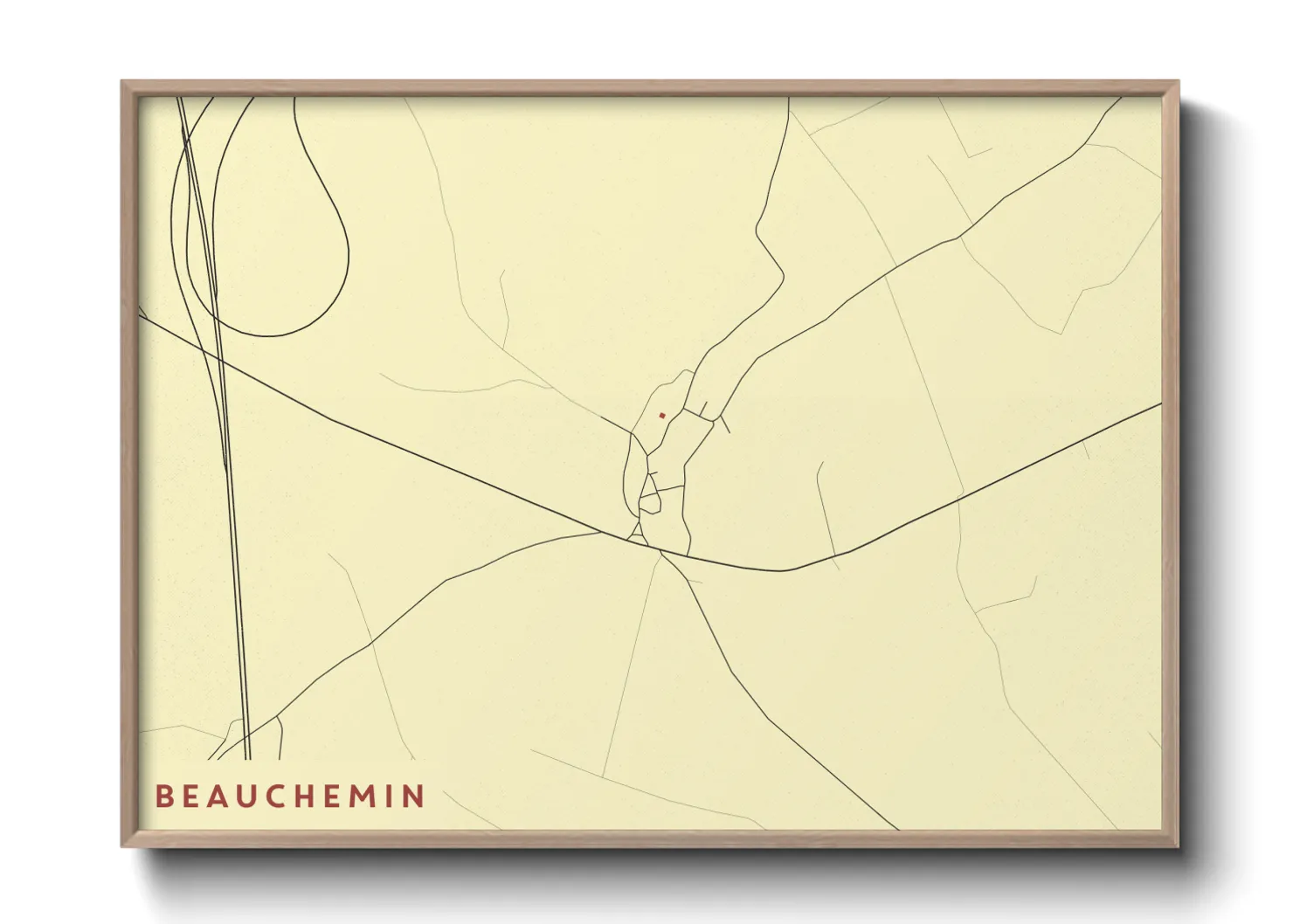 Une affiche de carte sur Beauchemin