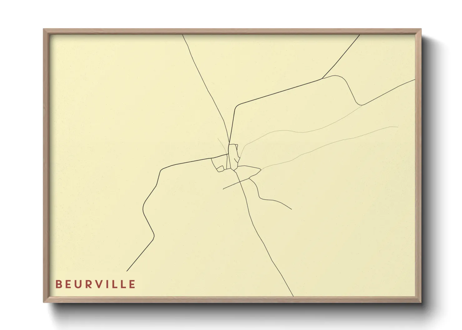 Une affiche de carte sur Beurville