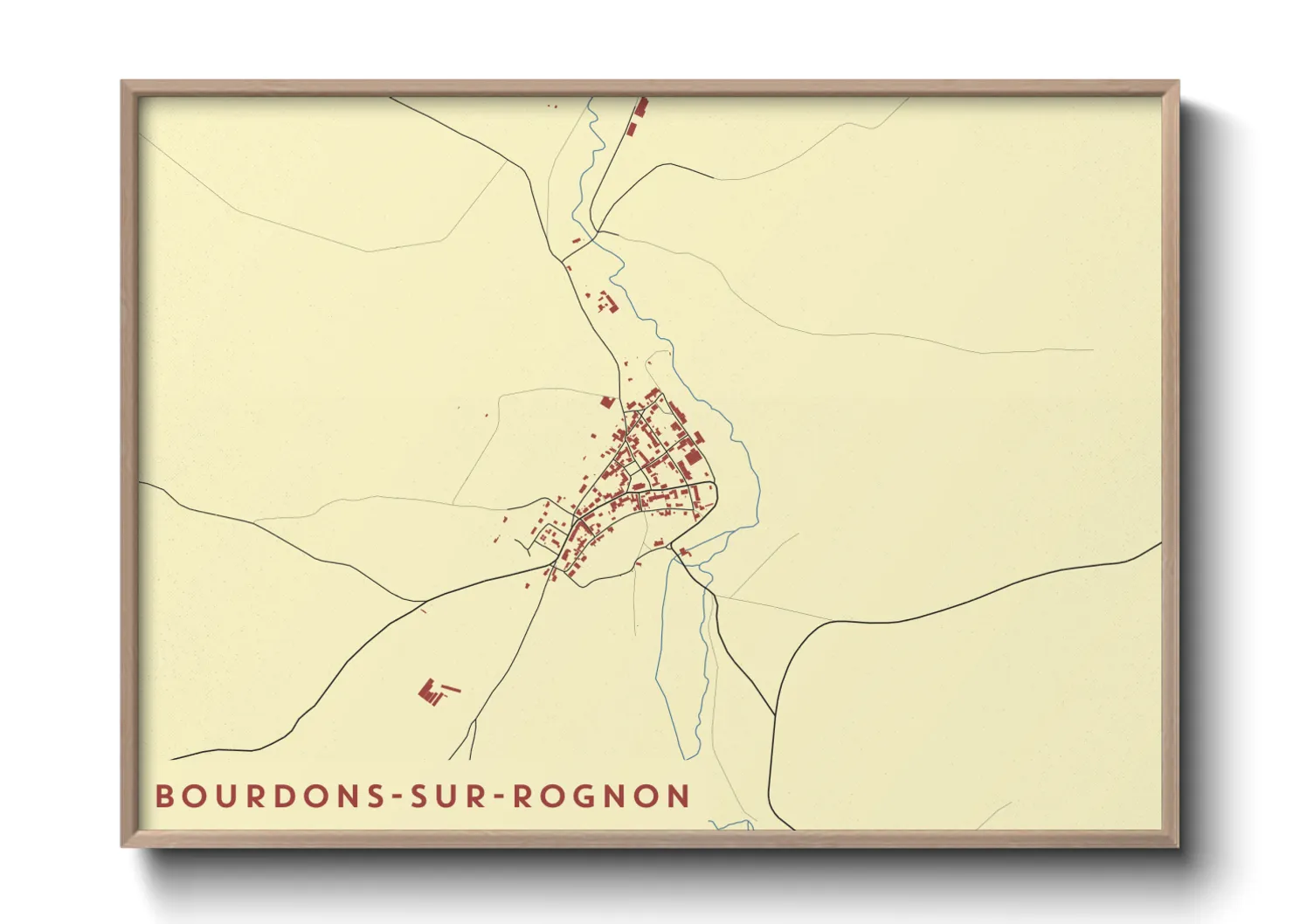 Une affiche de carte sur Bourdons-sur-Rognon