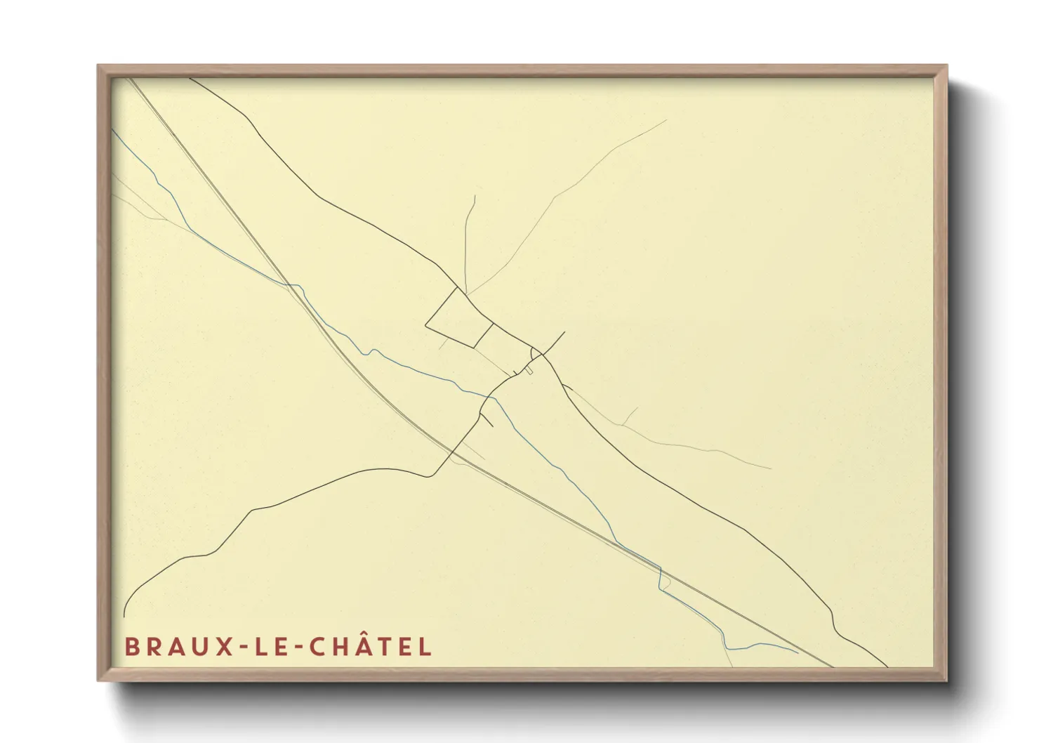 Une affiche de carte sur Braux-le-Châtel