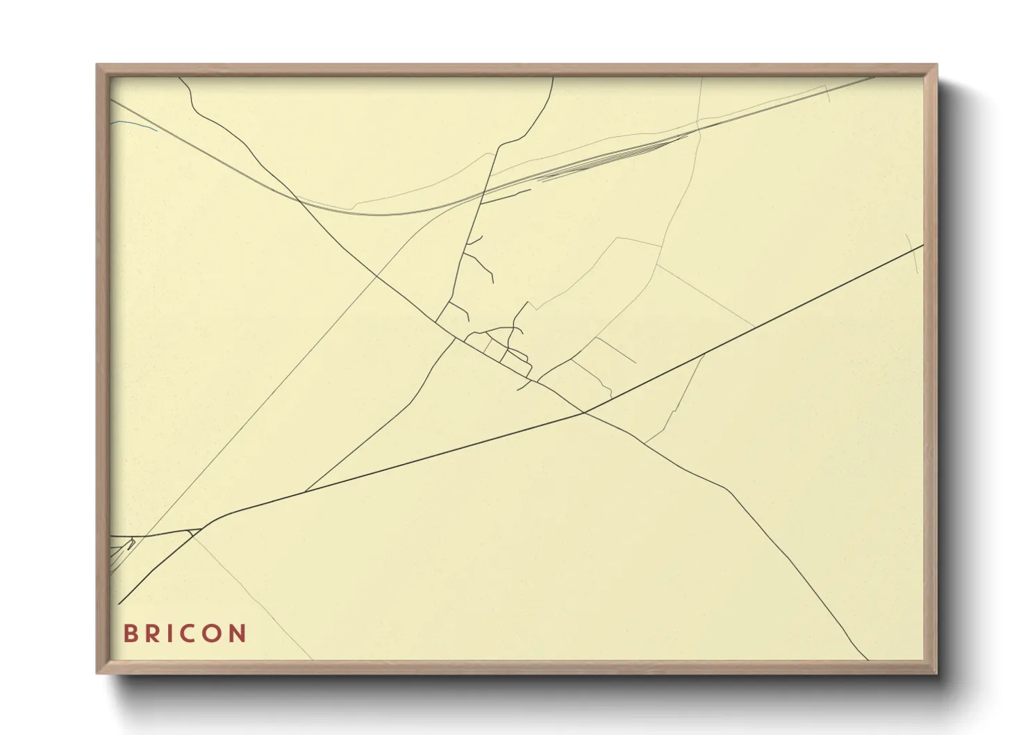 Une affiche de carte sur Bricon