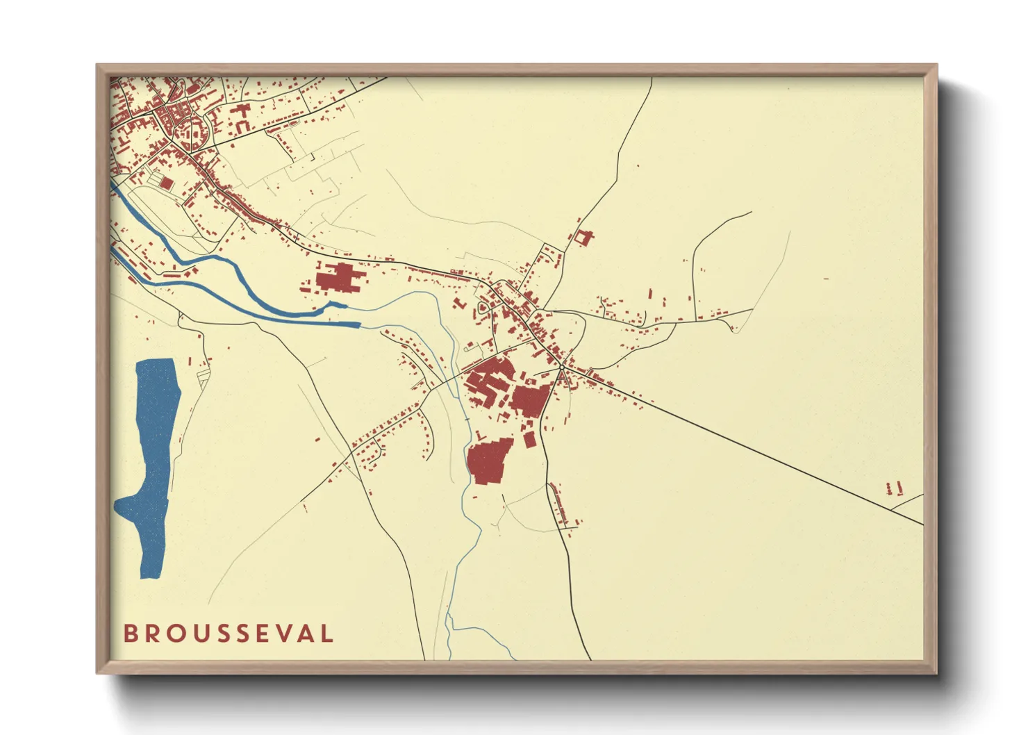 Une affiche de carte sur Brousseval