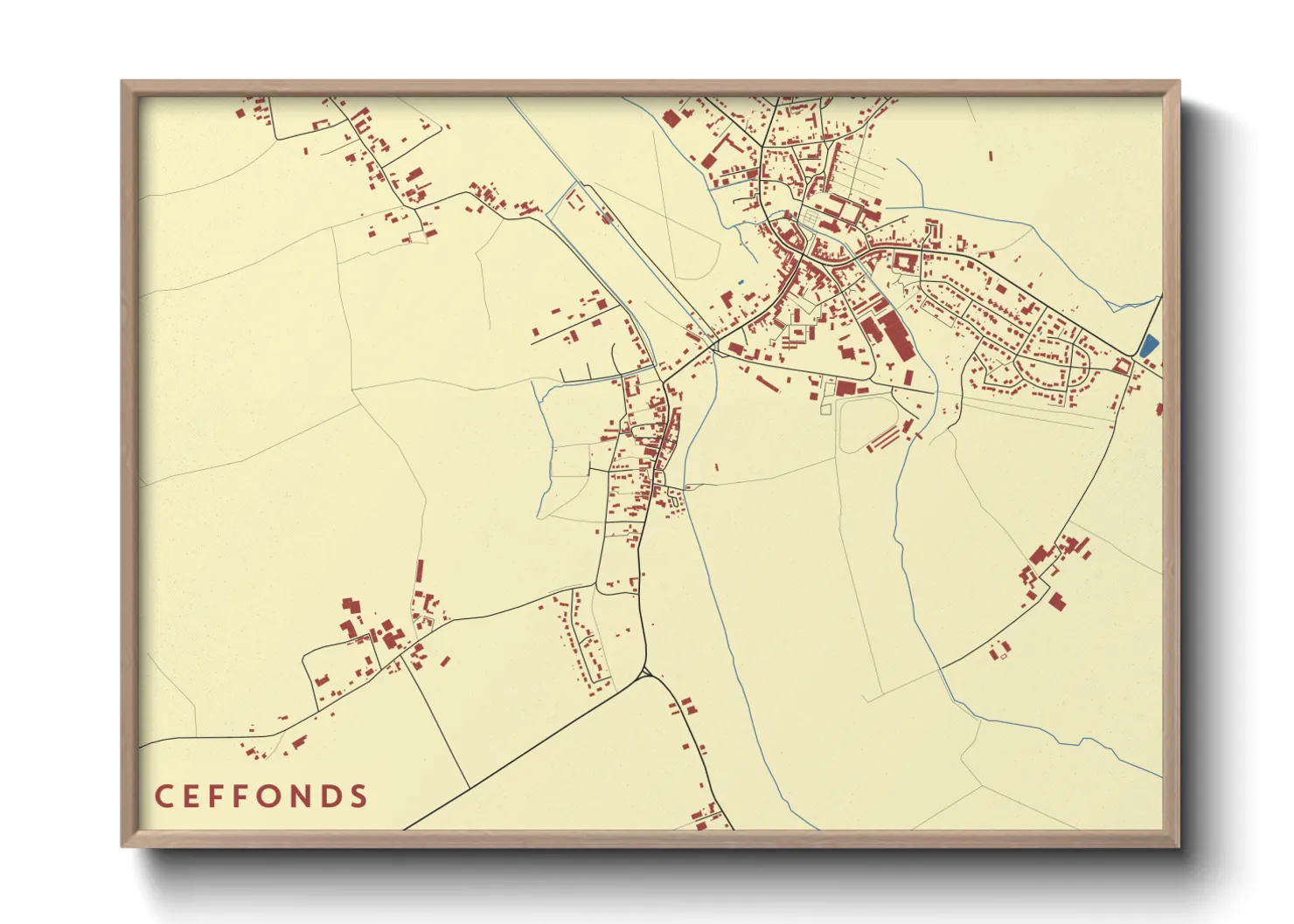 Une affiche de carte sur Ceffonds