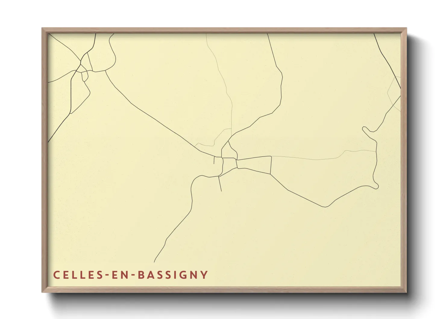 Une affiche de carte sur Celles-en-Bassigny