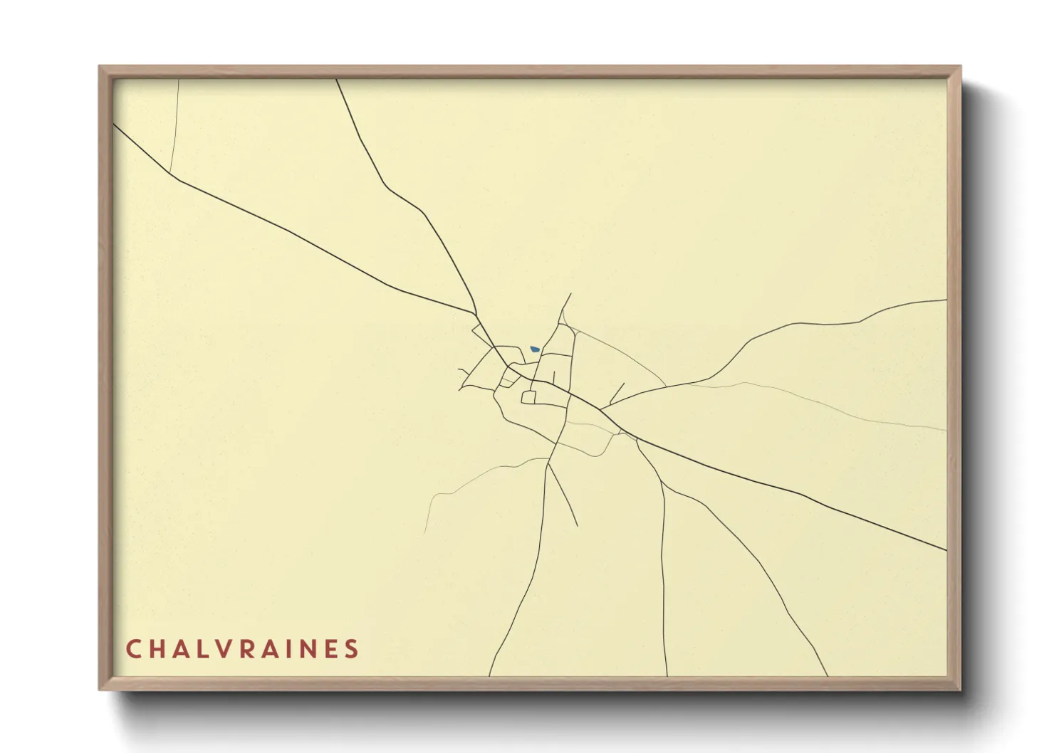 Une affiche de carte sur Chalvraines