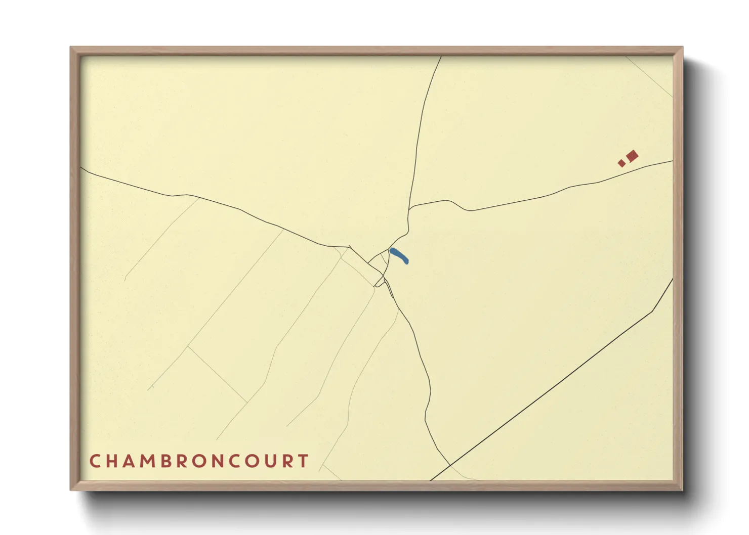 Une affiche de carte sur Chambroncourt