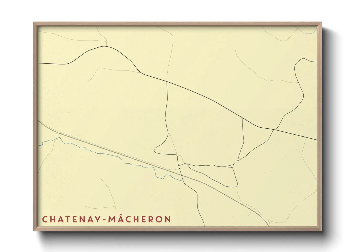 Une affiche de carte sur Chatenay-Mâcheron