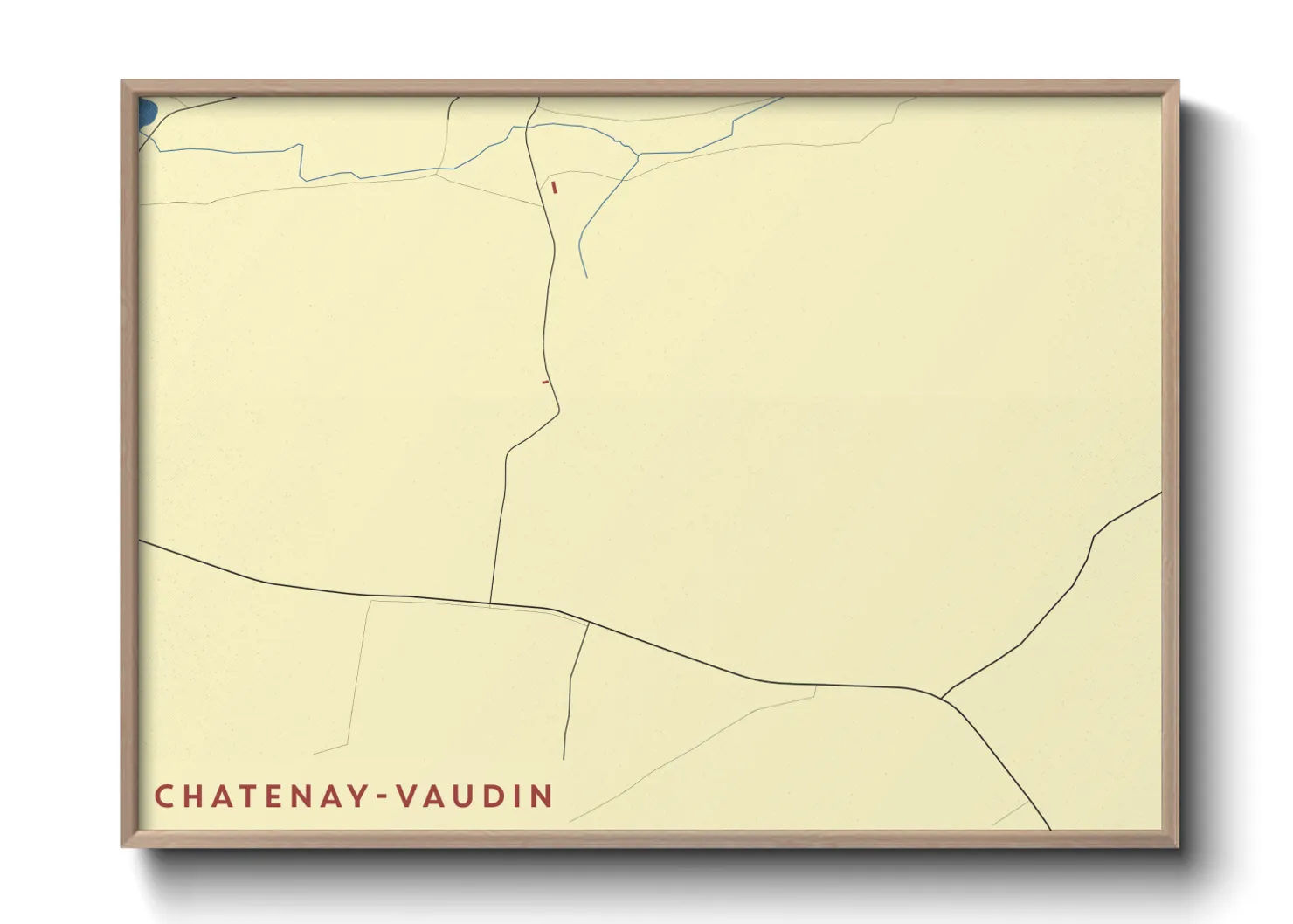 Une affiche de carte sur Chatenay-Vaudin