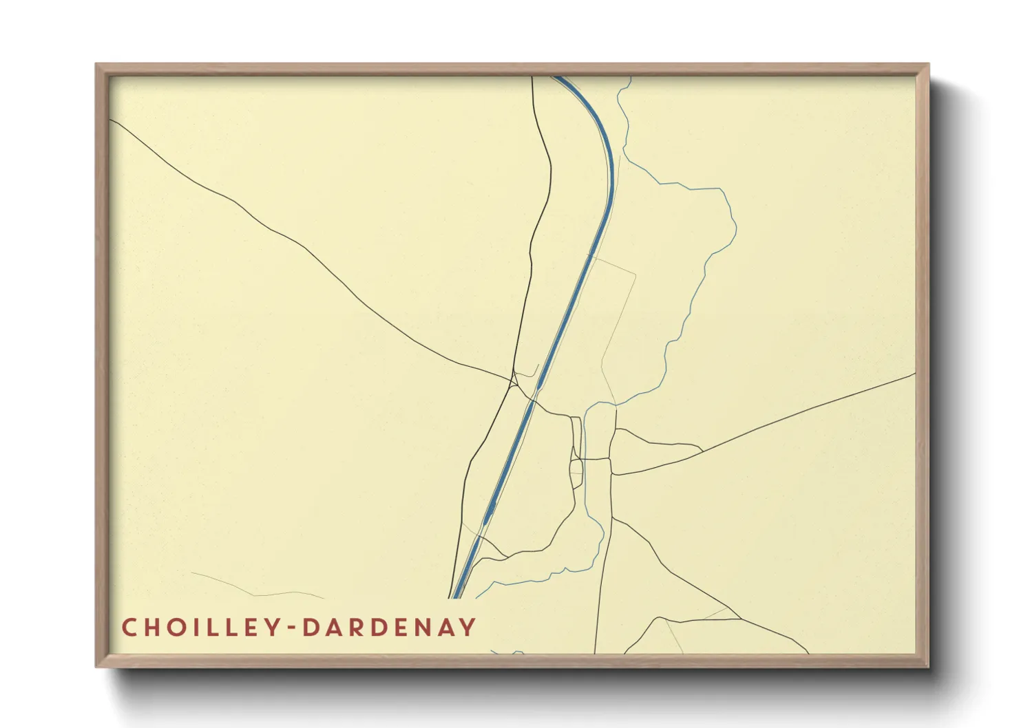Une affiche de carte sur Choilley-Dardenay