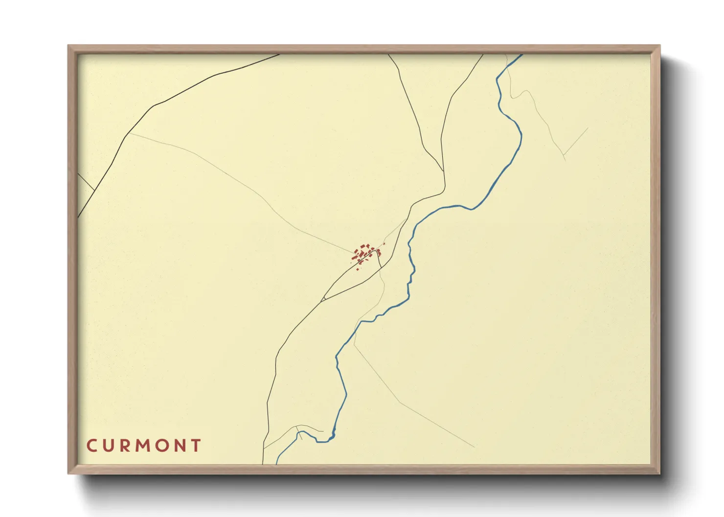 Une affiche de carte sur Curmont