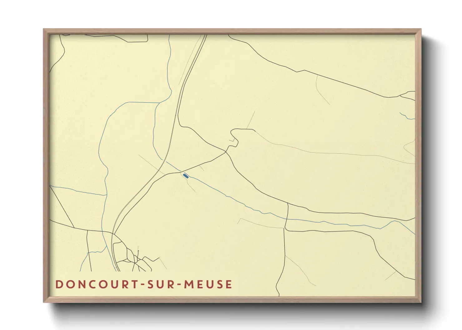 Une affiche de carte sur Doncourt-sur-Meuse