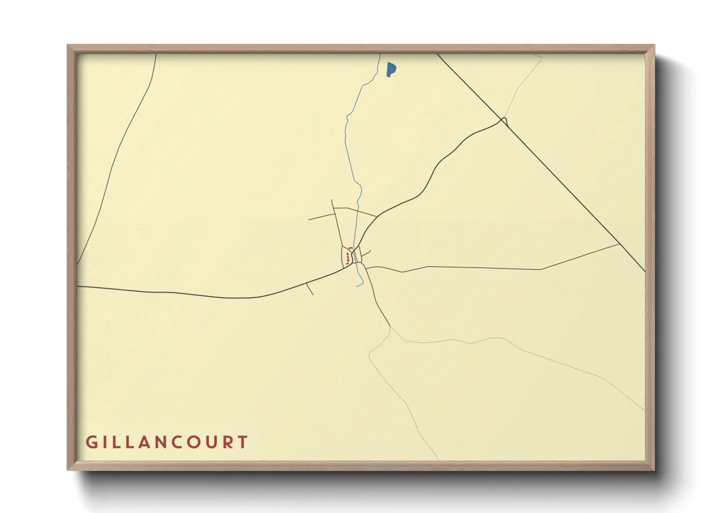 Une affiche de carte sur Gillancourt