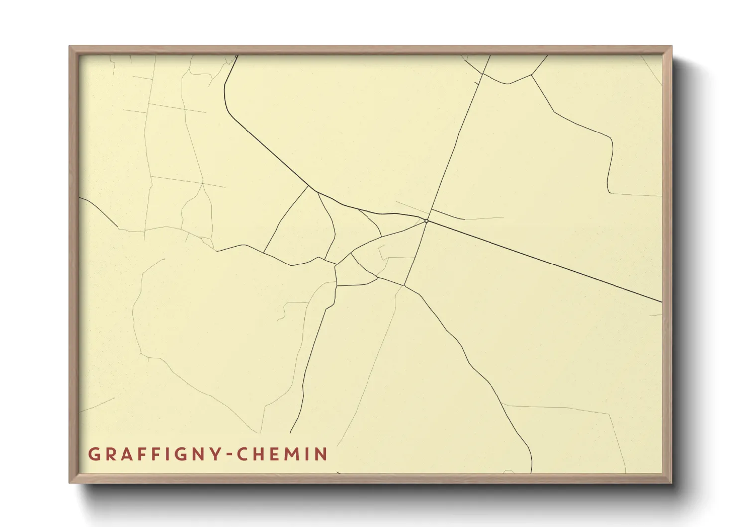 Une affiche de carte sur Graffigny-Chemin