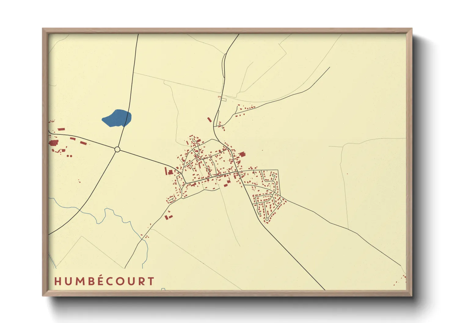 Une affiche de carte sur Humbécourt