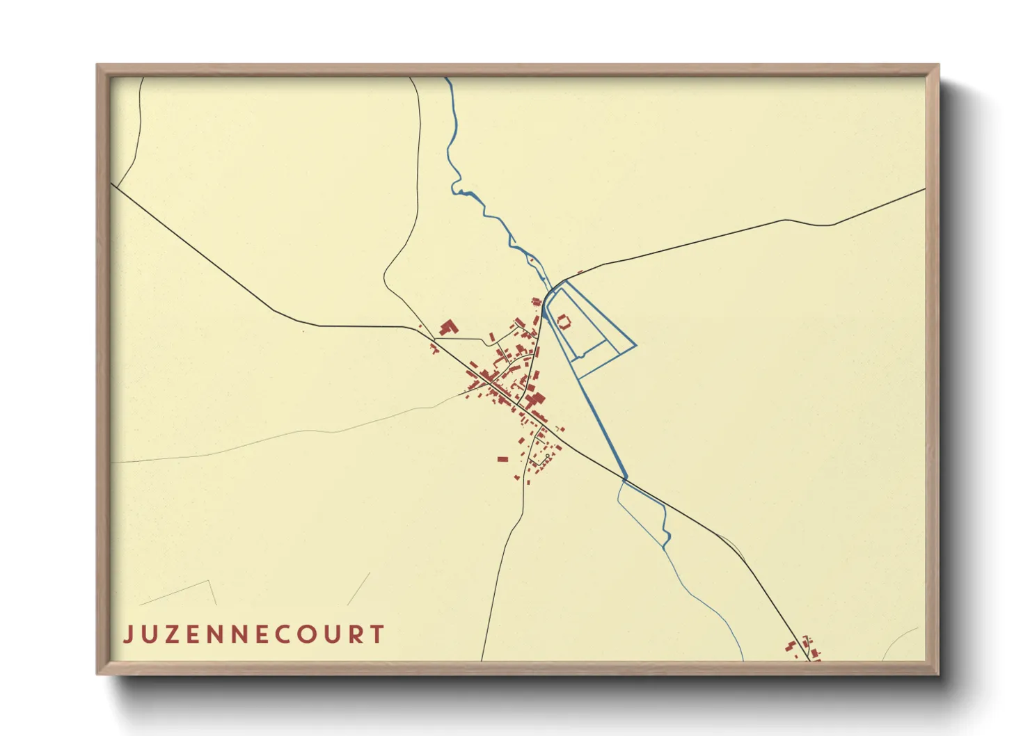 Une affiche de carte sur Juzennecourt