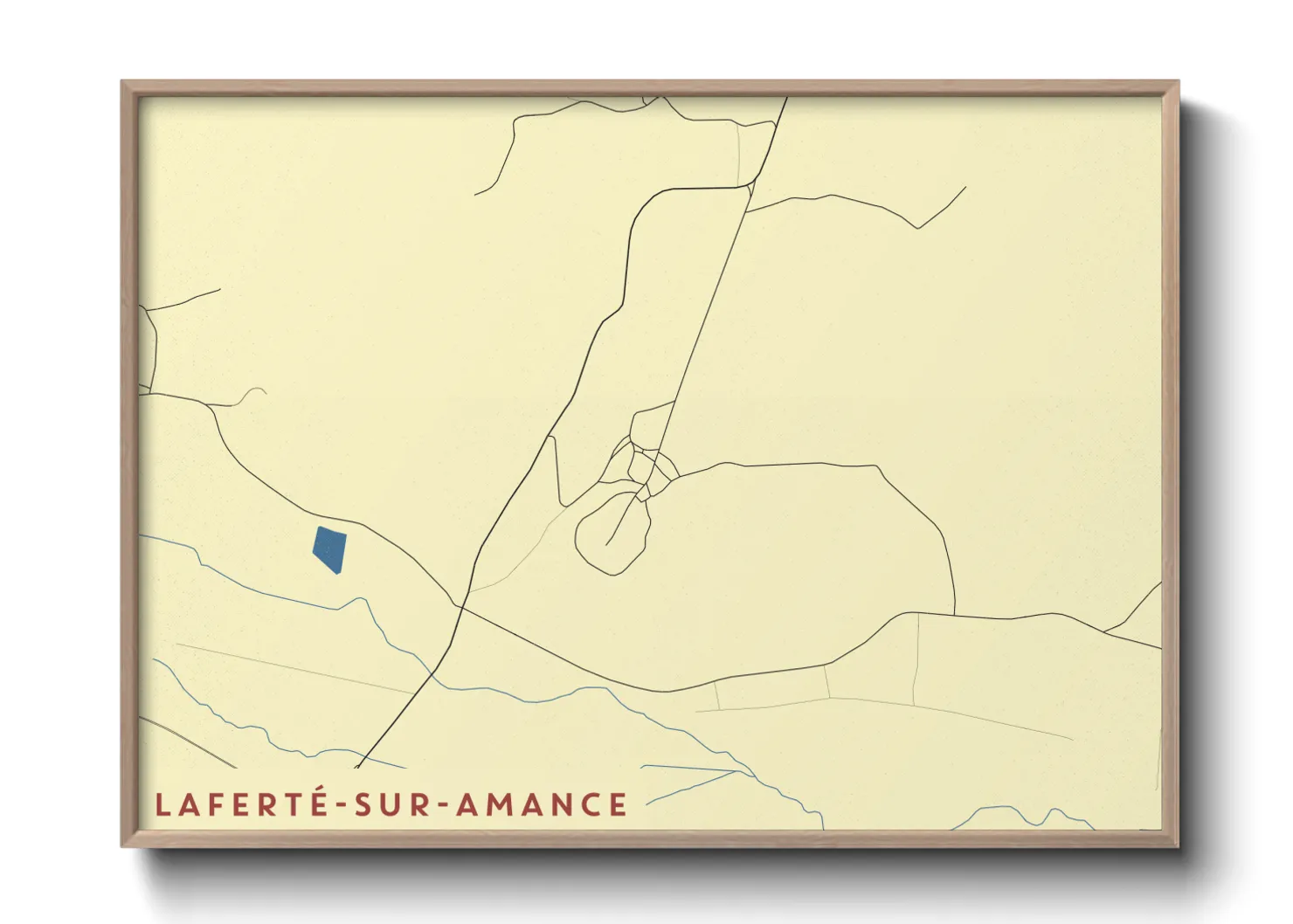 Une affiche de carte sur Laferté-sur-Amance