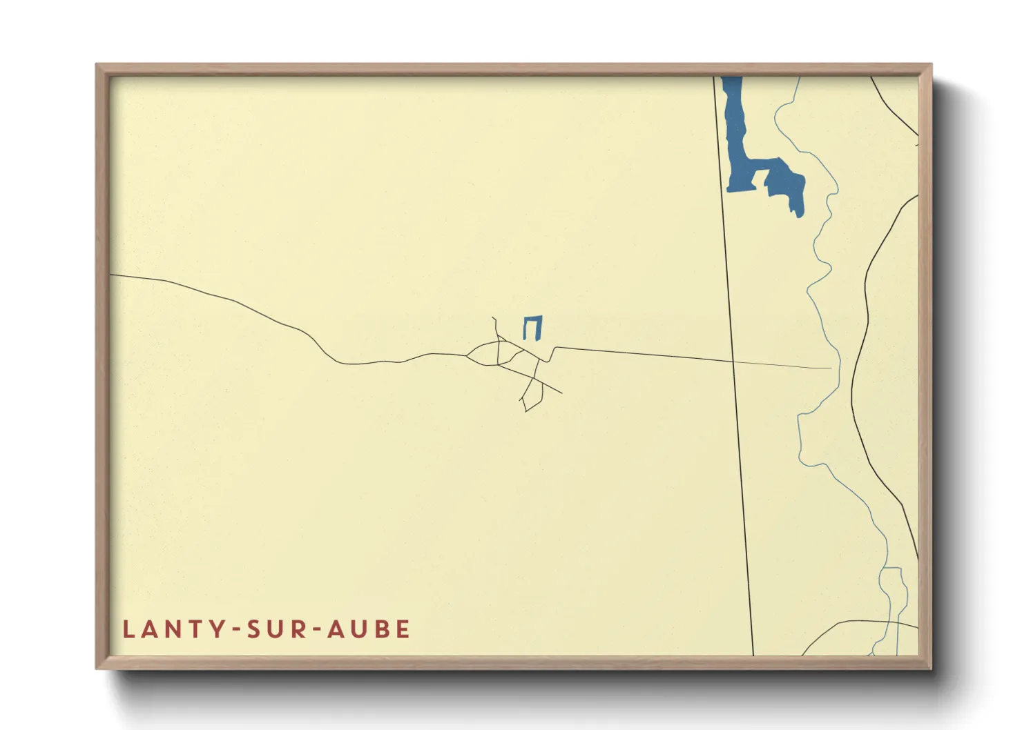 Une affiche de carte sur Lanty-sur-Aube