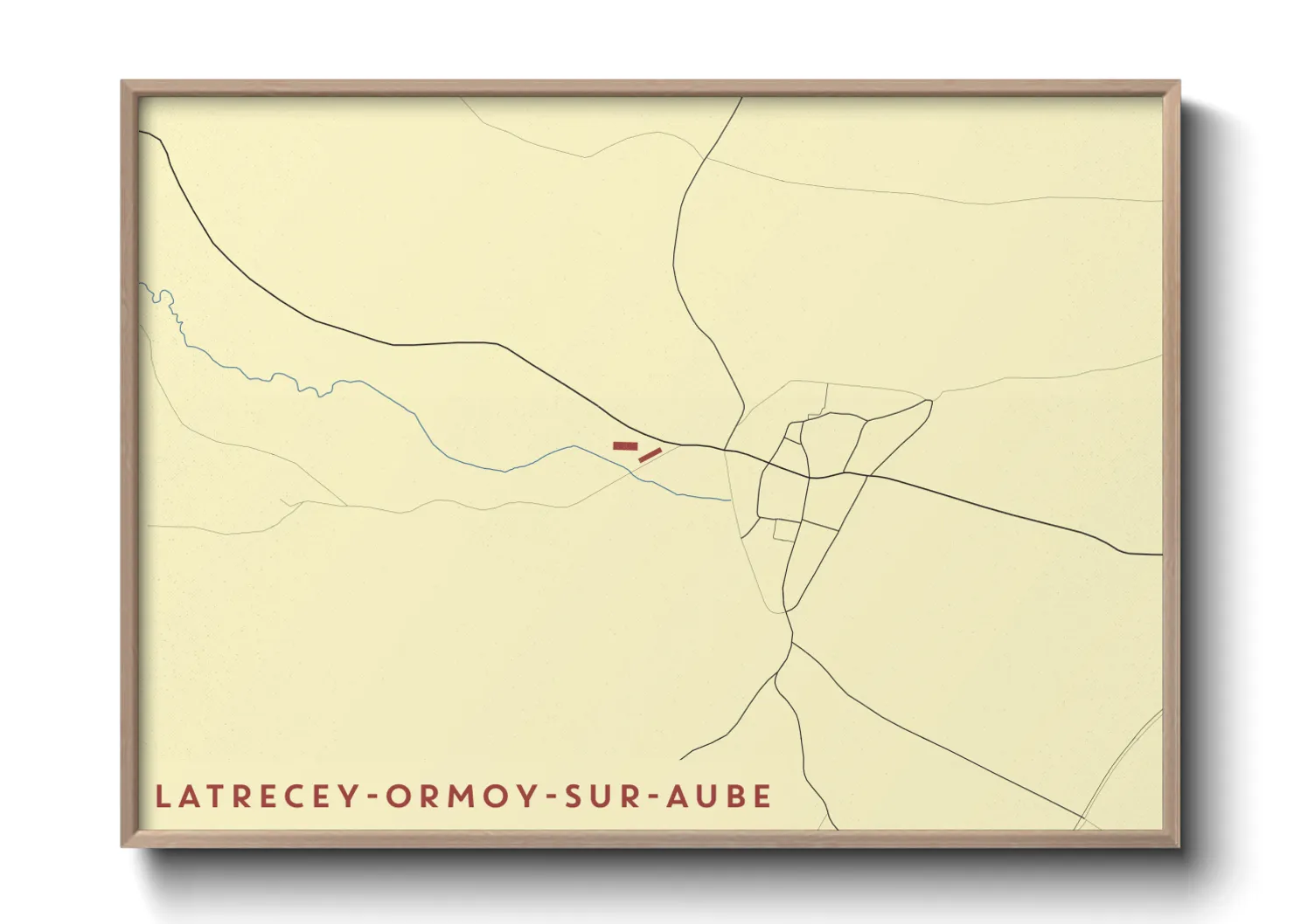 Une affiche de carte sur Latrecey-Ormoy-sur-Aube