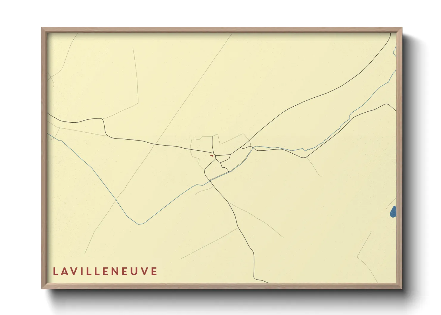 Une affiche de carte sur Lavilleneuve