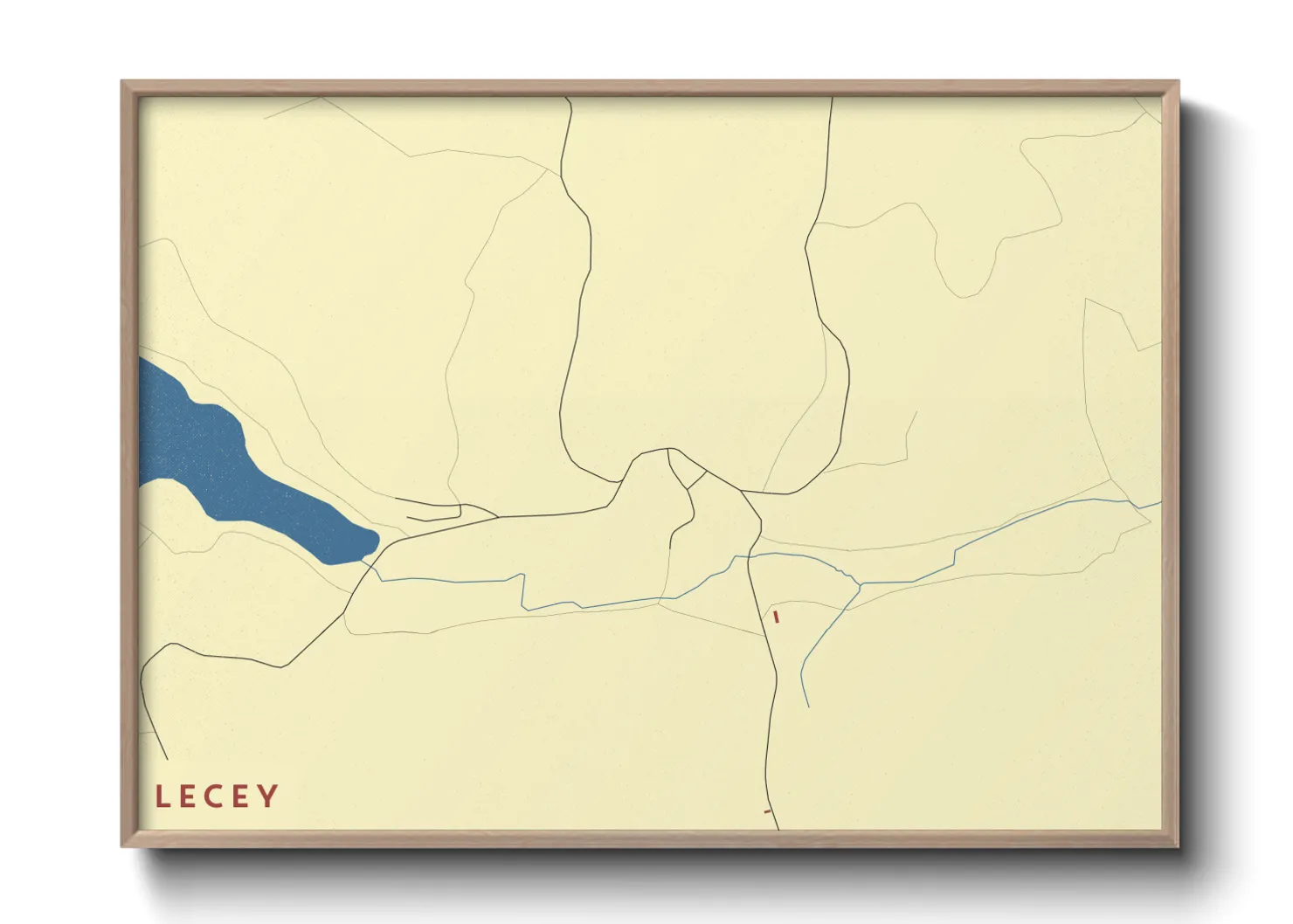 Une affiche de carte sur Lecey