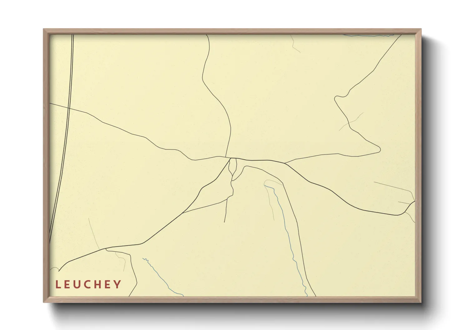 Une affiche de carte sur Leuchey