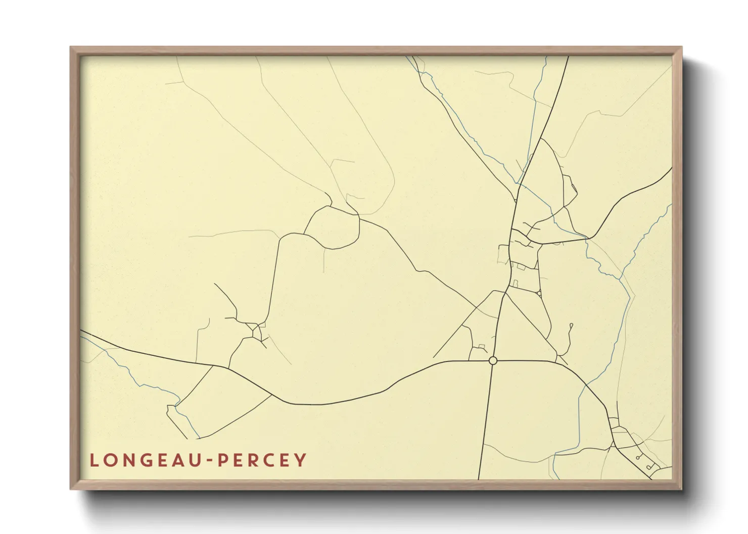 Une affiche de carte sur Longeau-Percey