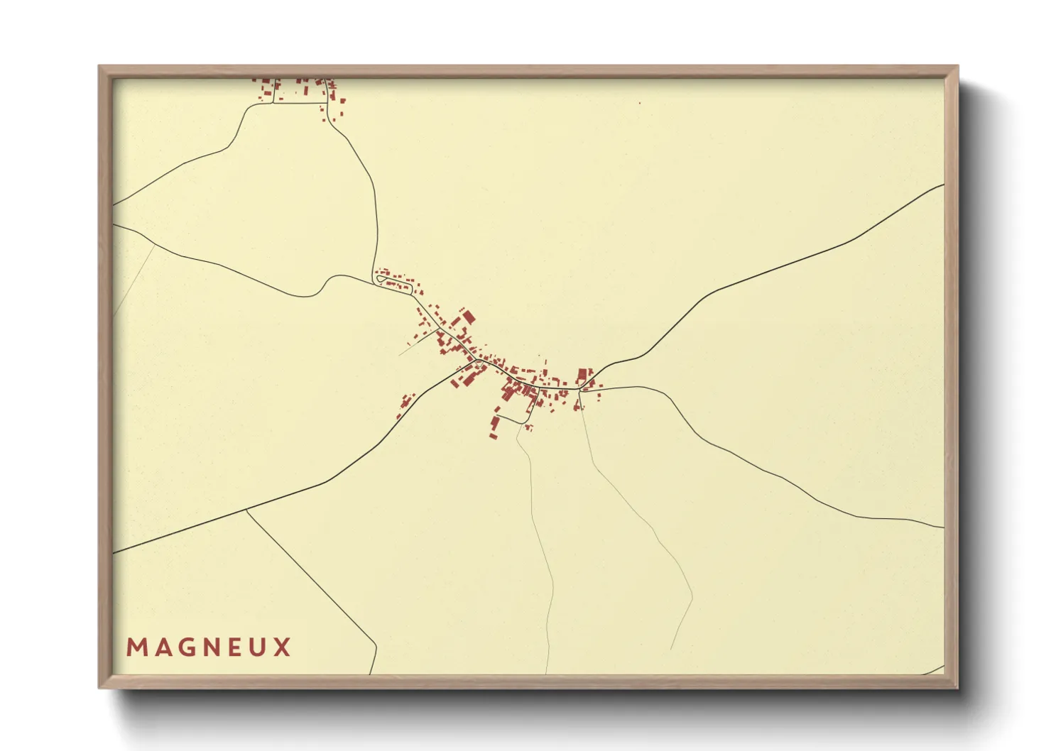 Une affiche de carte sur Magneux