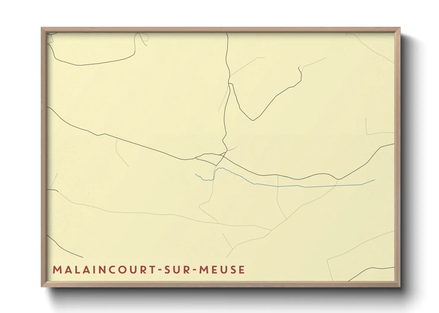 Une affiche de carte sur Malaincourt-sur-Meuse