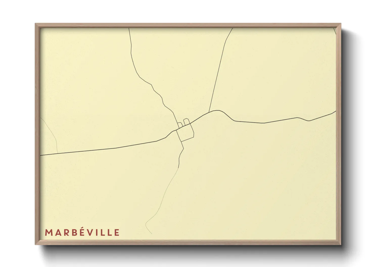 Une affiche de carte sur Marbéville