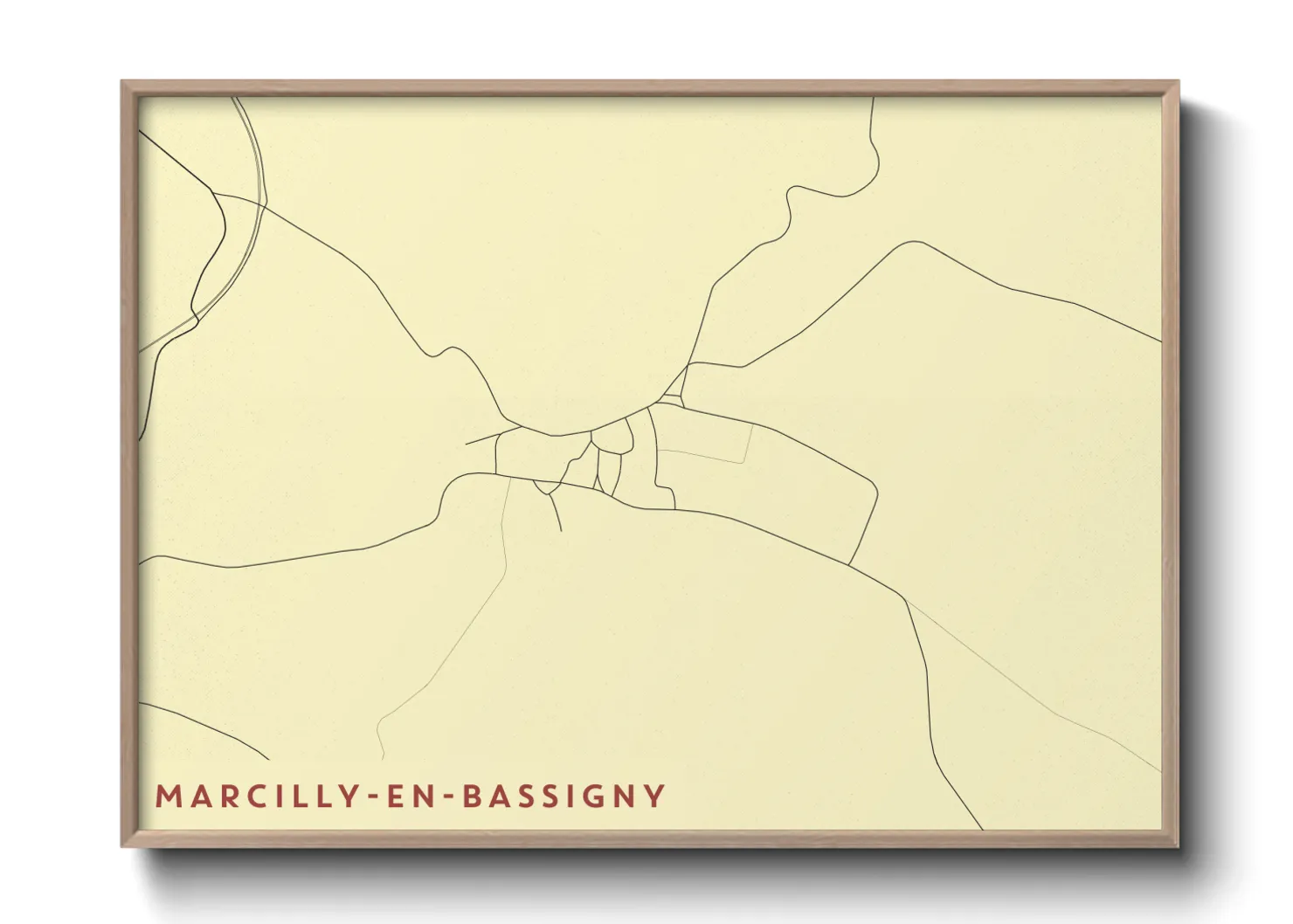 Une affiche de carte sur Marcilly-en-Bassigny