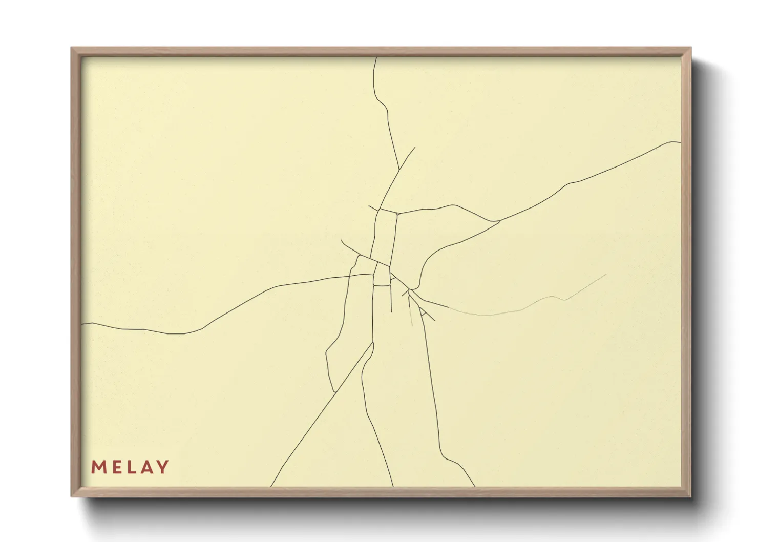 Une affiche de carte sur Melay