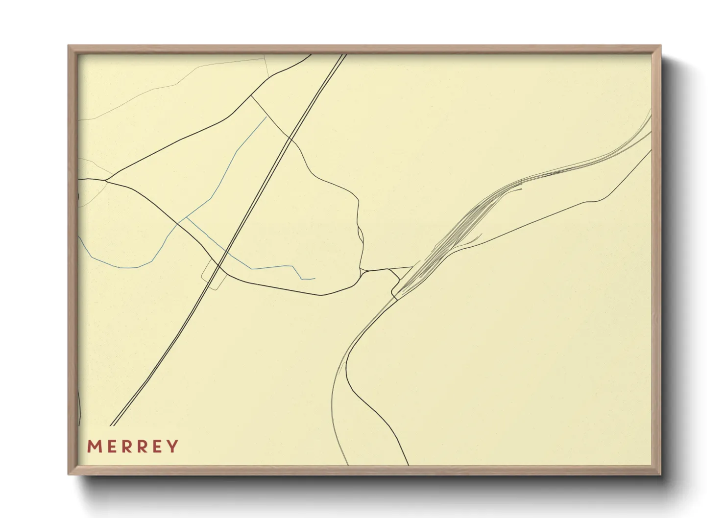 Une affiche de carte sur Merrey