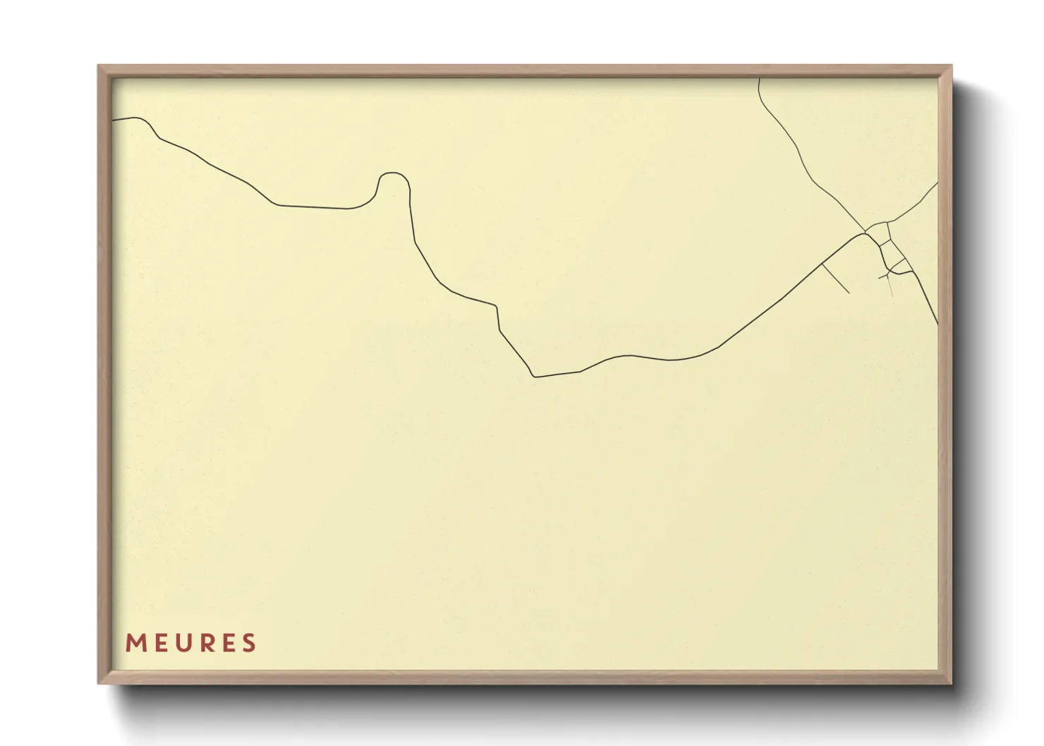 Une affiche de carte sur Meures