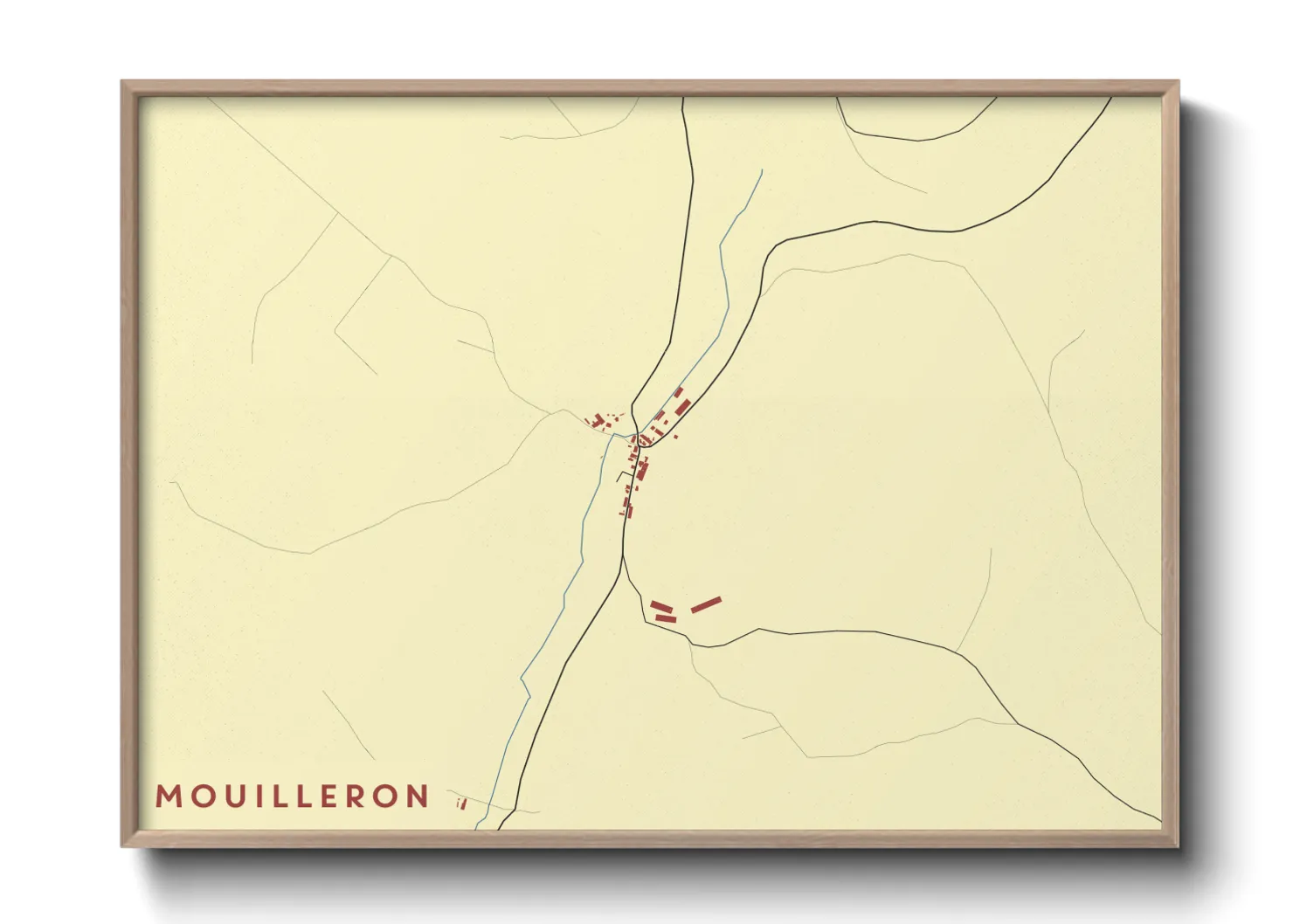 Une affiche de carte sur Mouilleron
