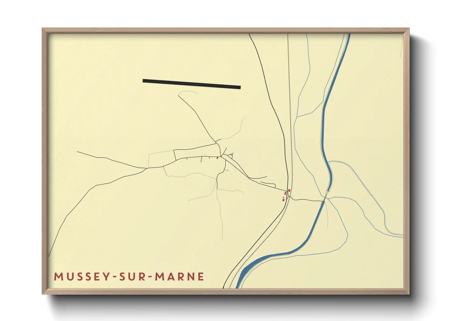 Une affiche de carte sur Mussey-sur-Marne