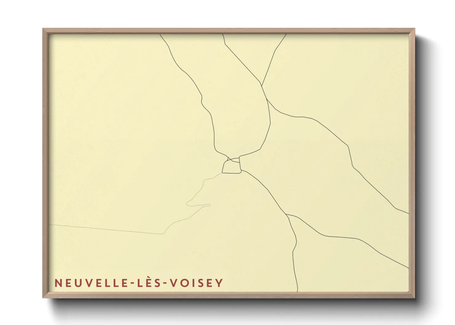 Une affiche de carte sur Neuvelle-lès-Voisey