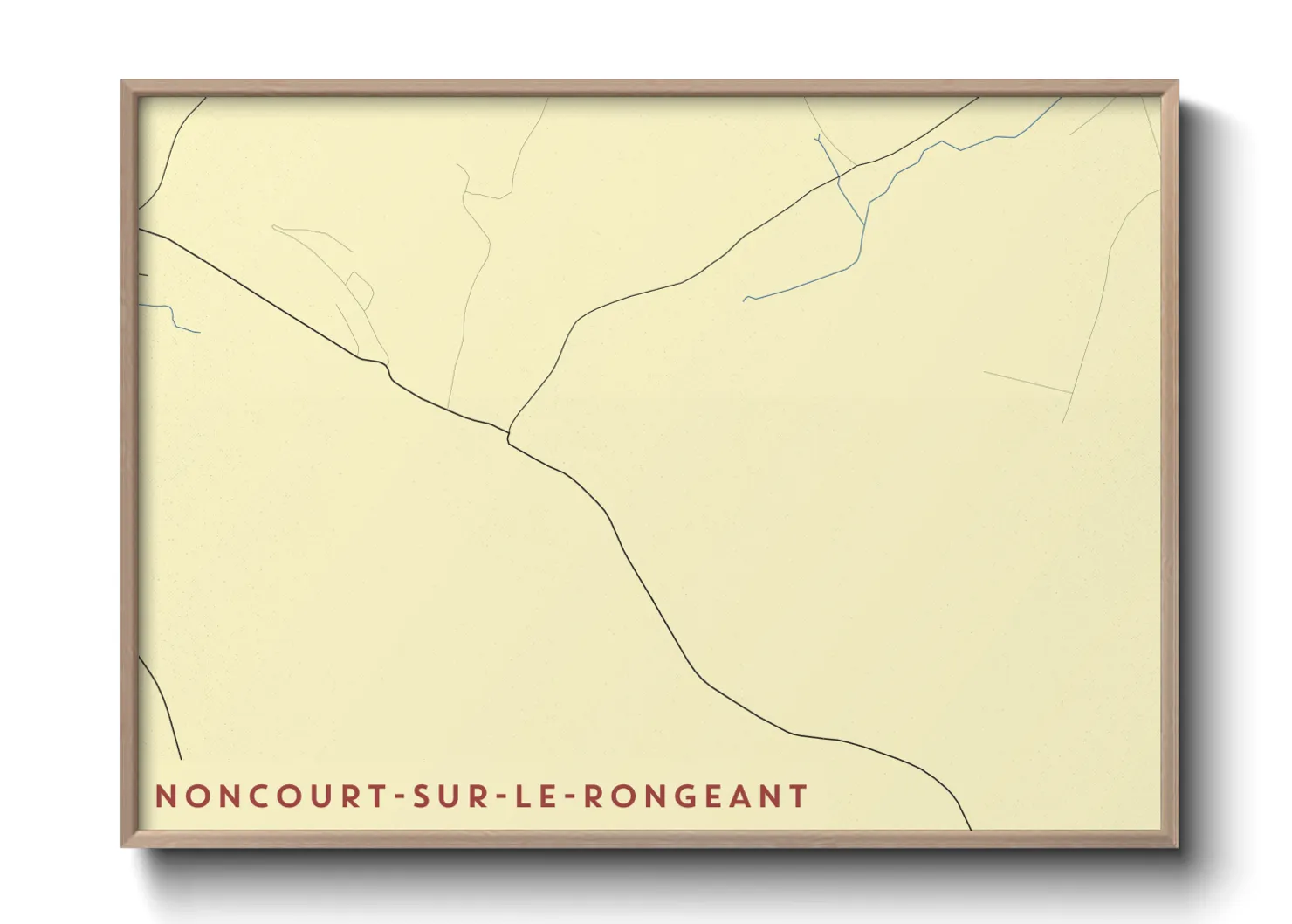 Une affiche de carte sur Noncourt-sur-le-Rongeant