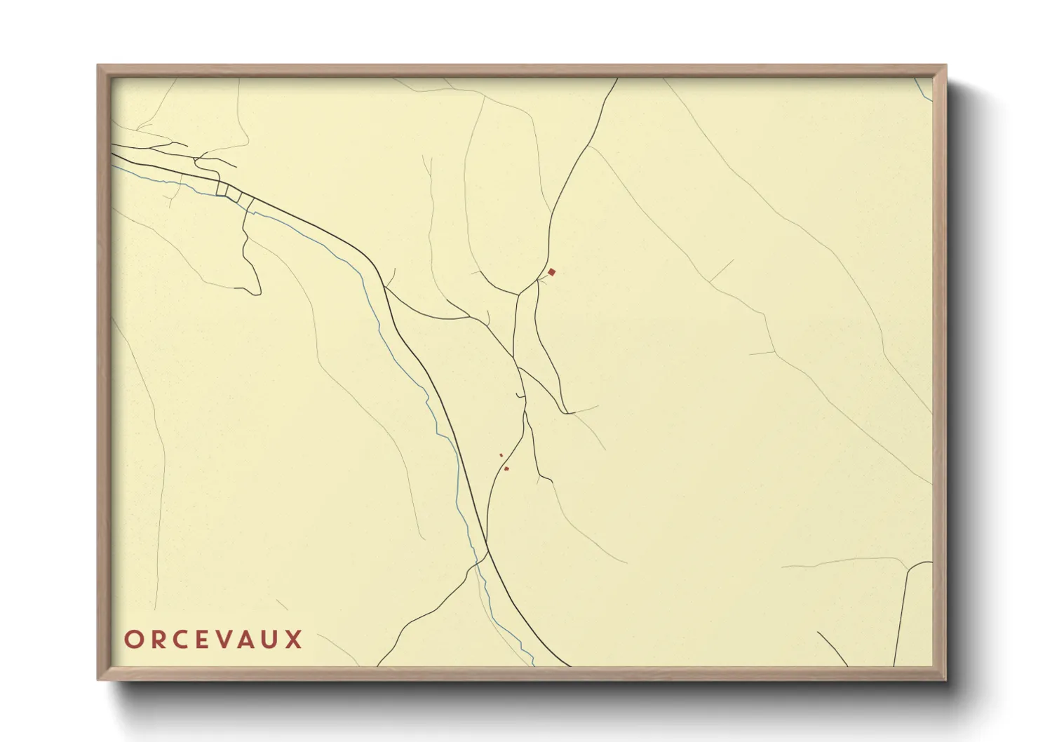 Une affiche de carte sur Orcevaux