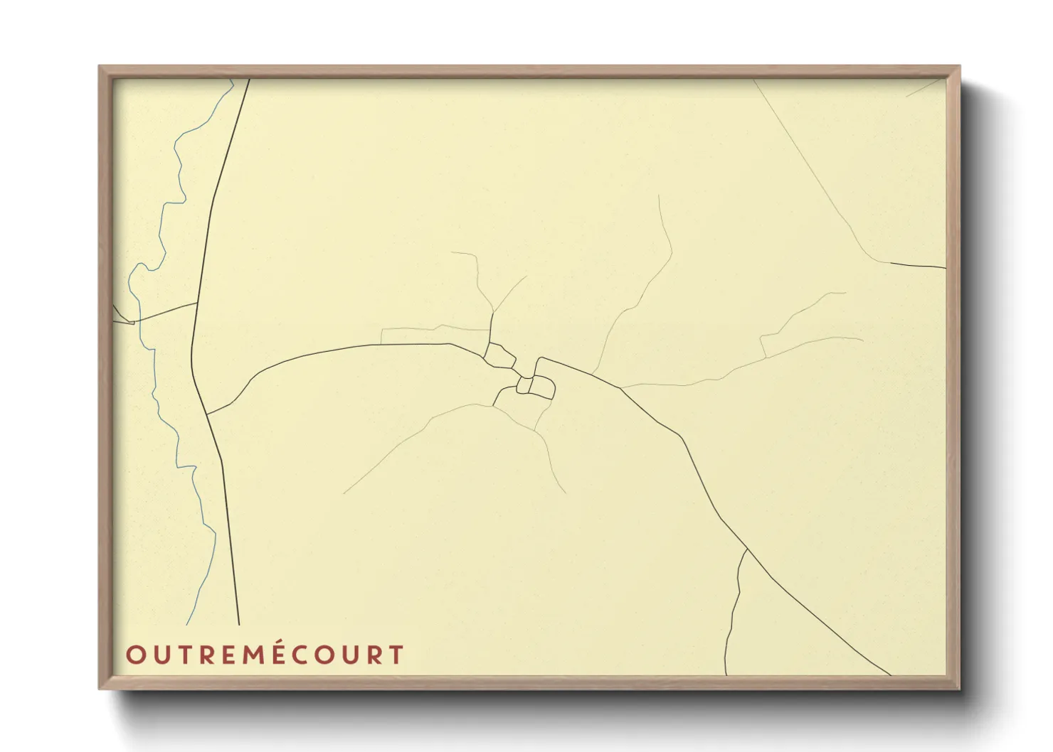 Une affiche de carte sur Outremécourt