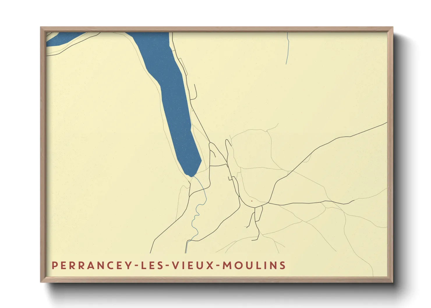 Une affiche de carte sur Perrancey-les-Vieux-Moulins