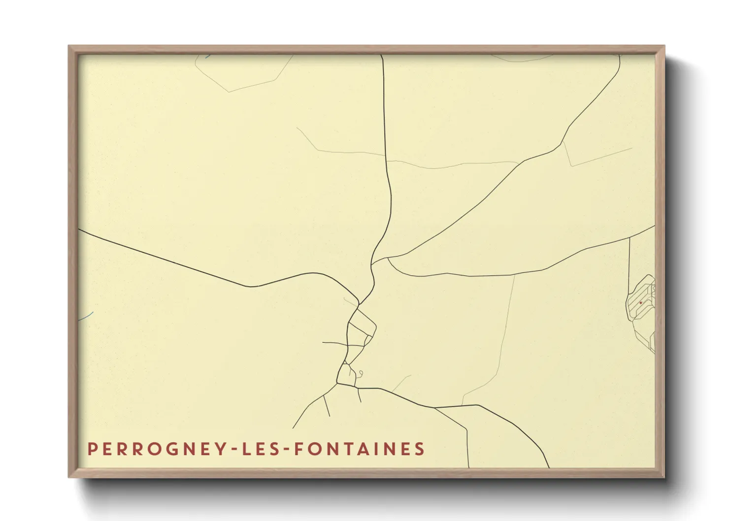 Une affiche de carte sur Perrogney-les-Fontaines