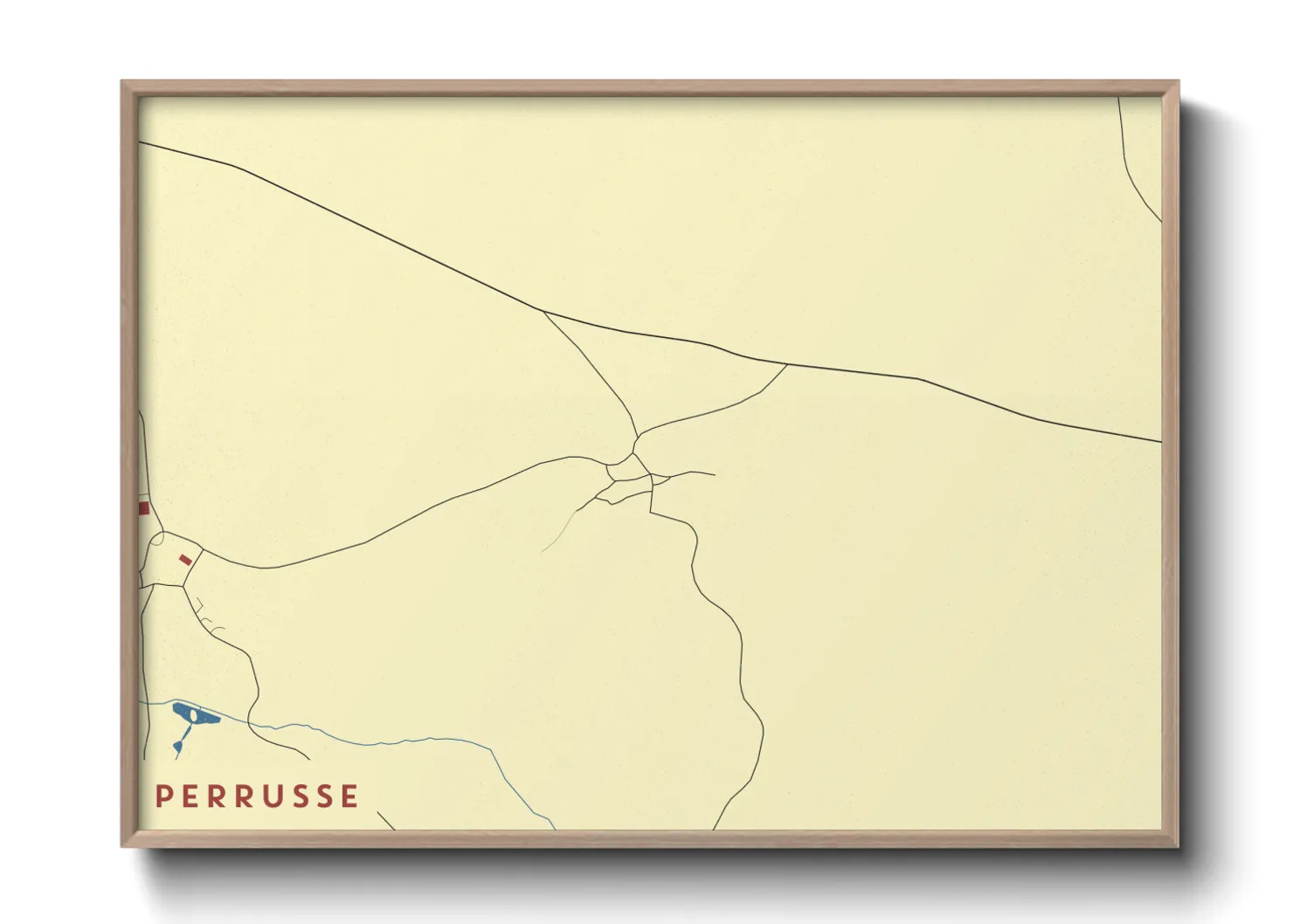 Une affiche de carte sur Perrusse