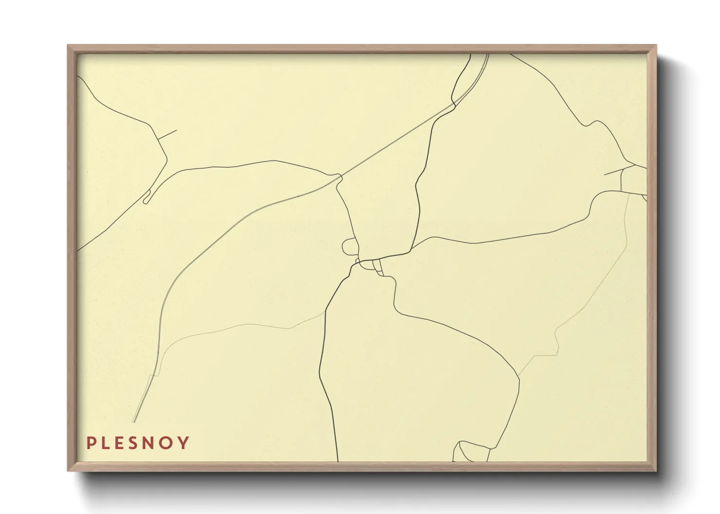 Une affiche de carte sur Plesnoy