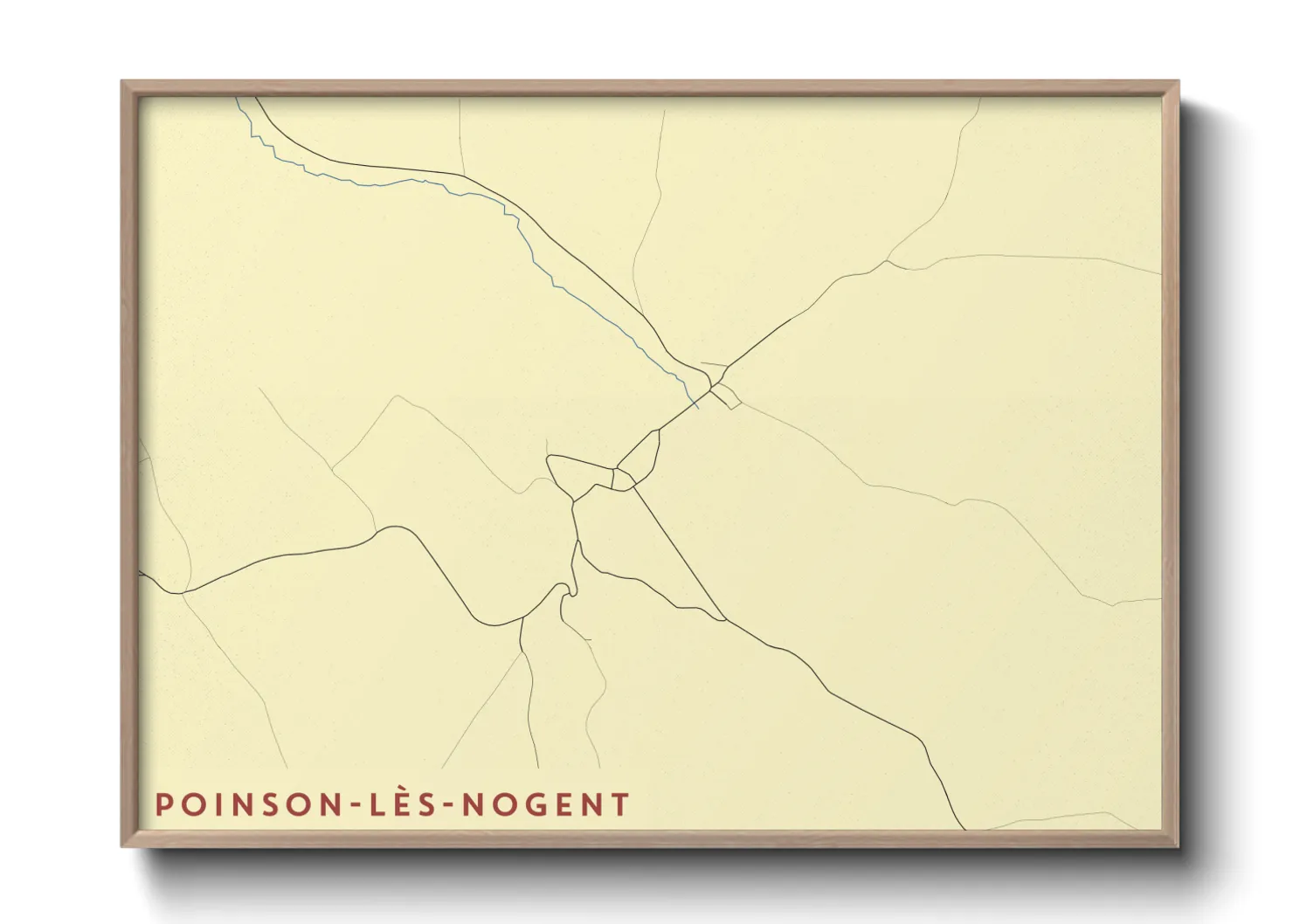 Une affiche de carte sur Poinson-lès-Nogent