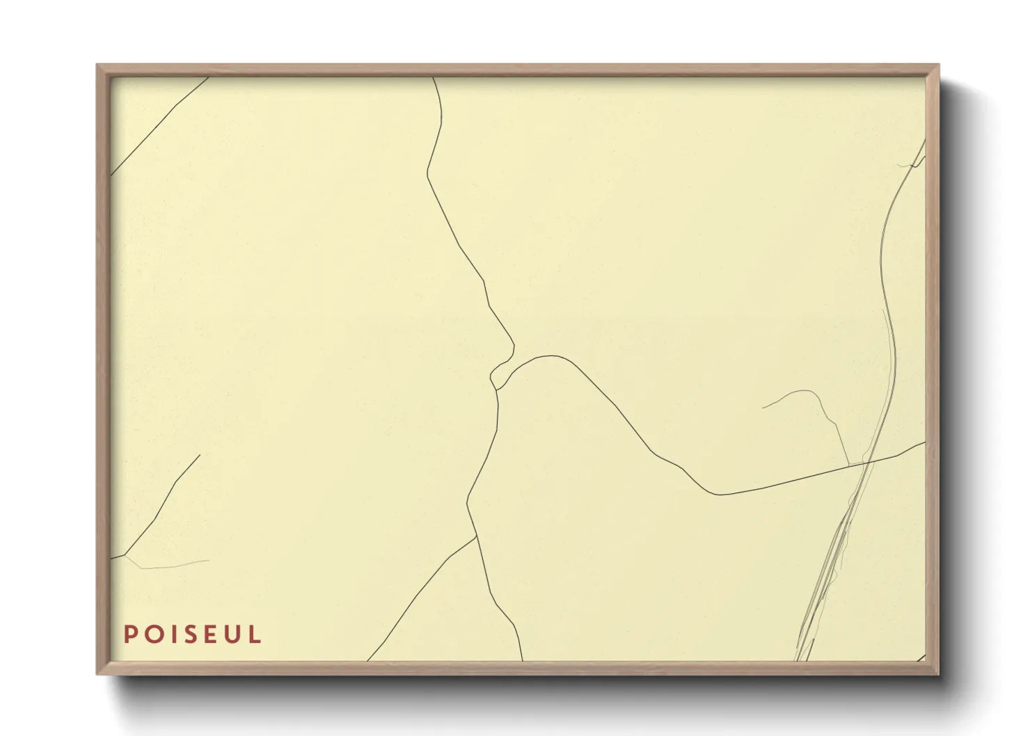 Une affiche de carte sur Poiseul