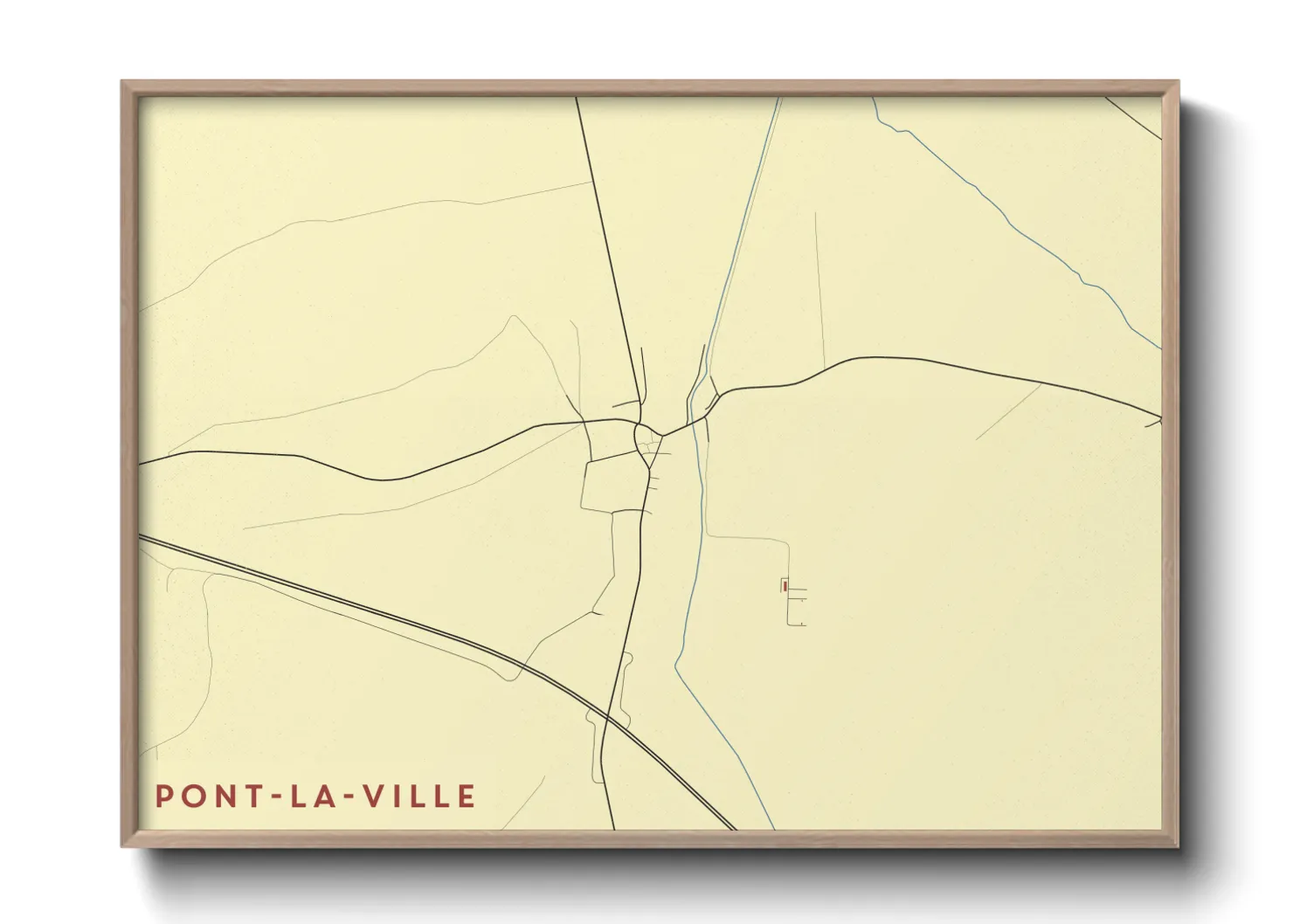 Une affiche de carte sur Pont-la-Ville